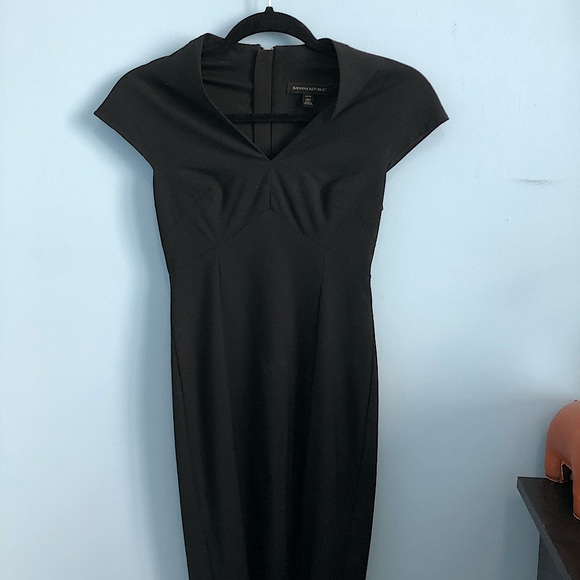 Black Knee Length Dress (Petite) - Picture 2 of 4